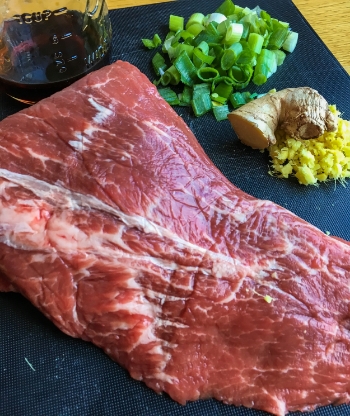 Raw Ingredients: Asian Marinated Hanger Steak