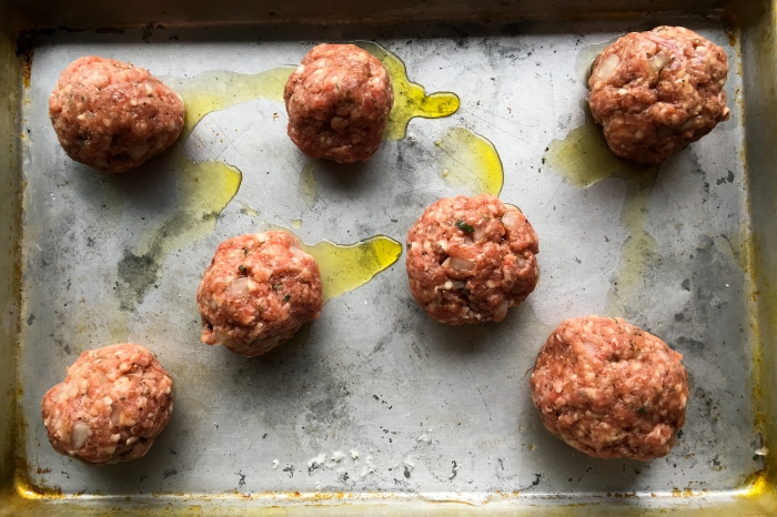 Italian Meatballs Ready for the Oven
