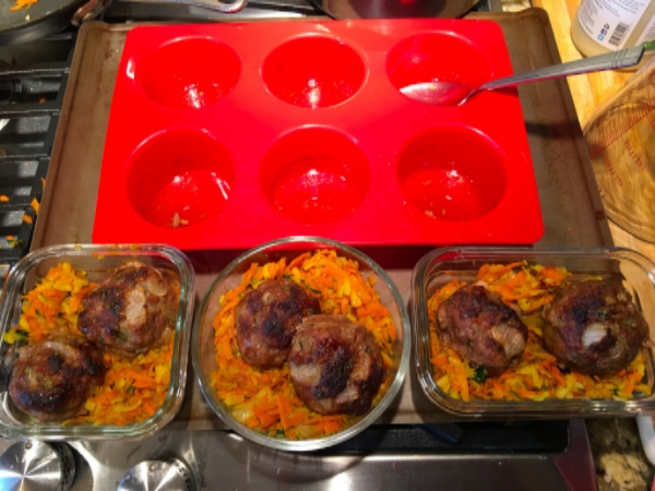 Three Breakfasts Prepped and Ready to Go. Reheat or eat cold.