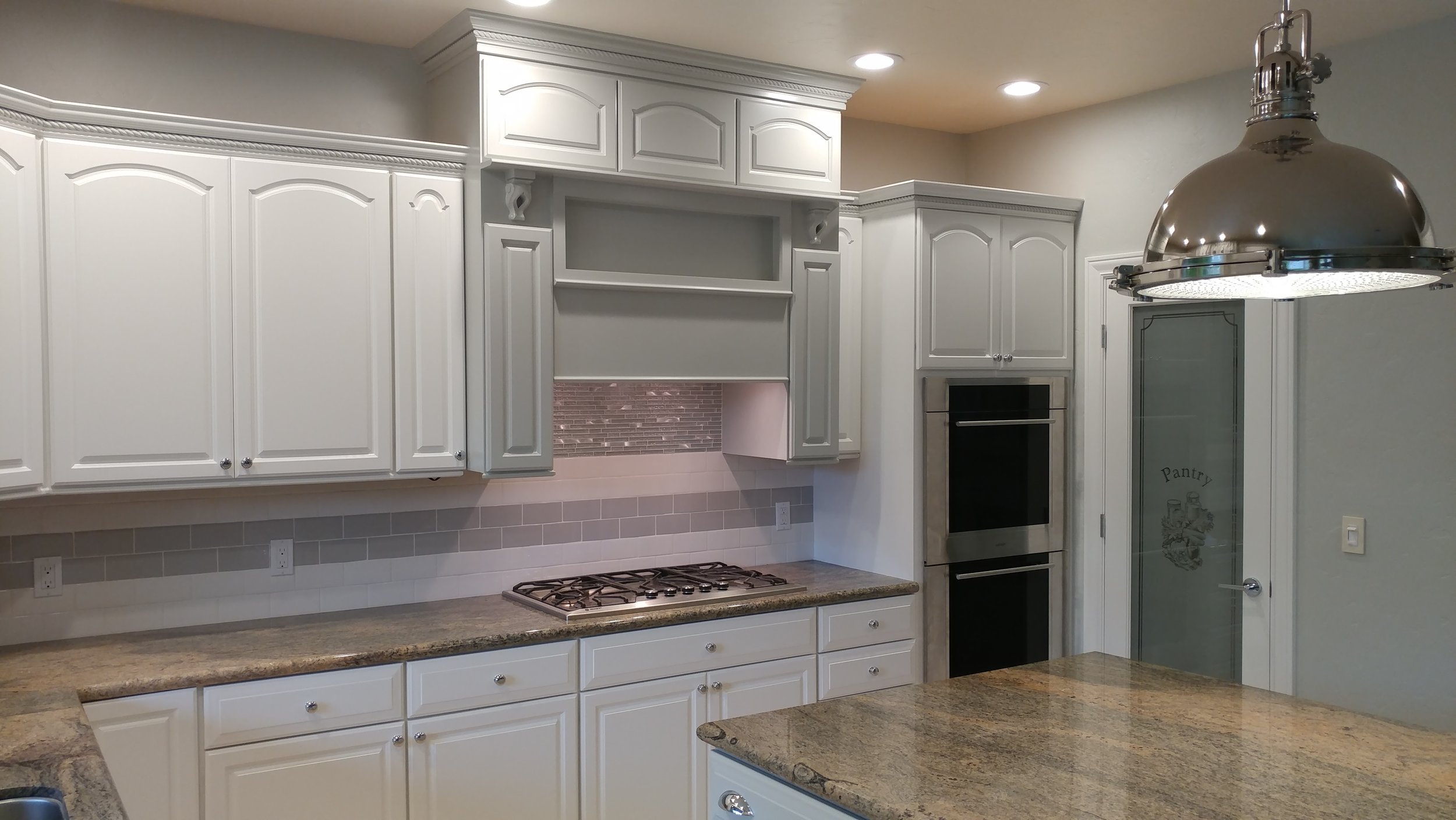 Cabinet Painting And Refinishing, Painting Kitchen Cabinets And Replacing Countertops