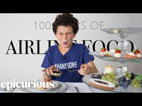 Kids Try 100 Years of Airline Food