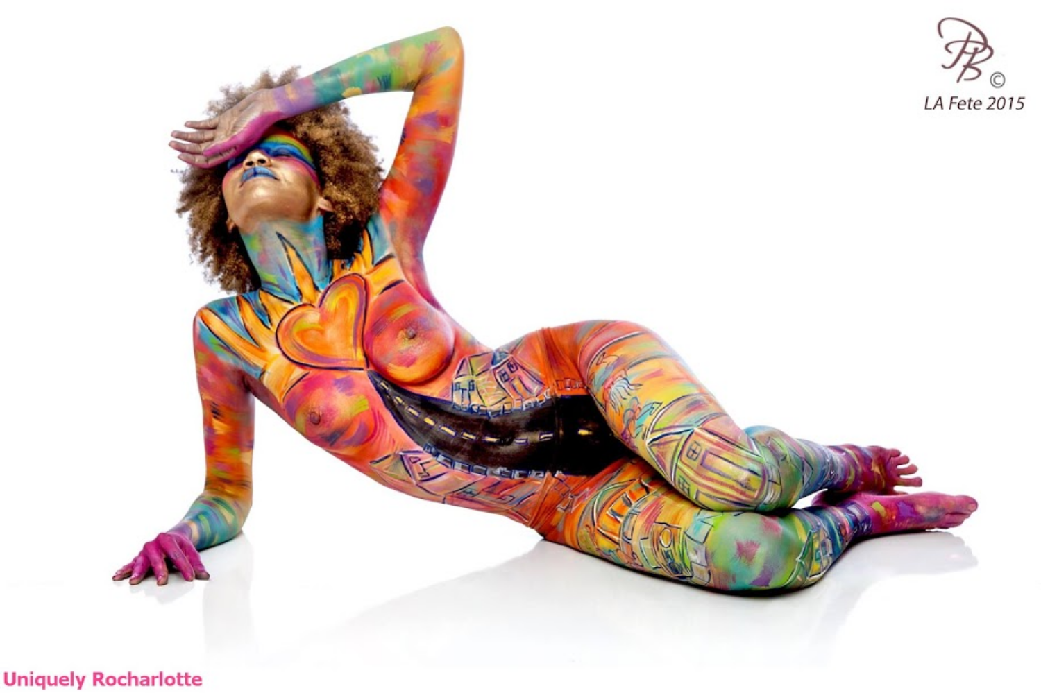 Bounce Body Paint :Model= Lex. Photographer= Phil Brown. Event= LA Fete 2015