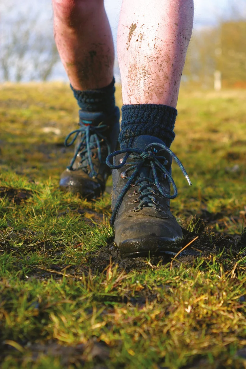 pixabay - wet muddy boots and socks