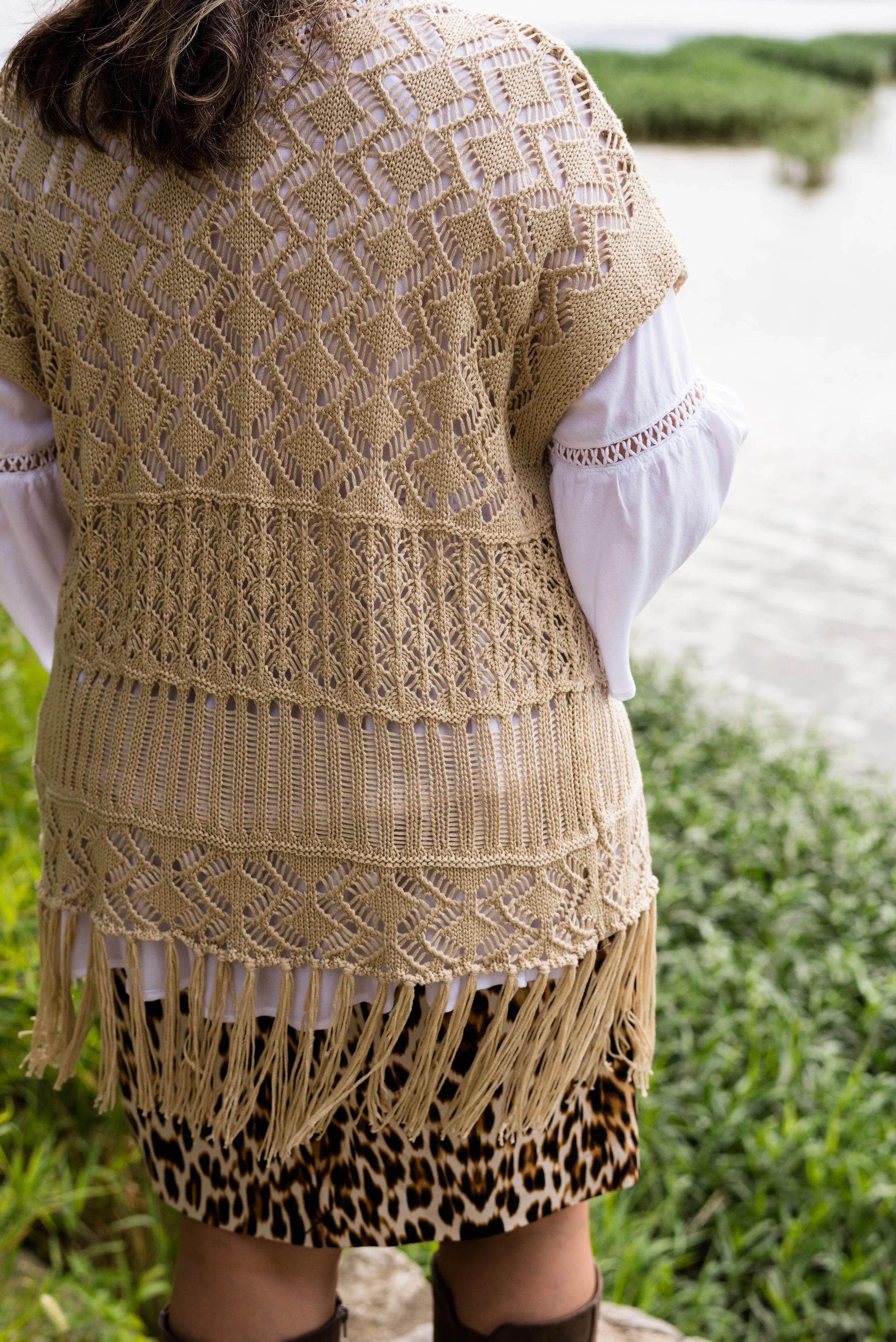 Petite 3/4 Sleeve Tiered Hem Blouse main image 0