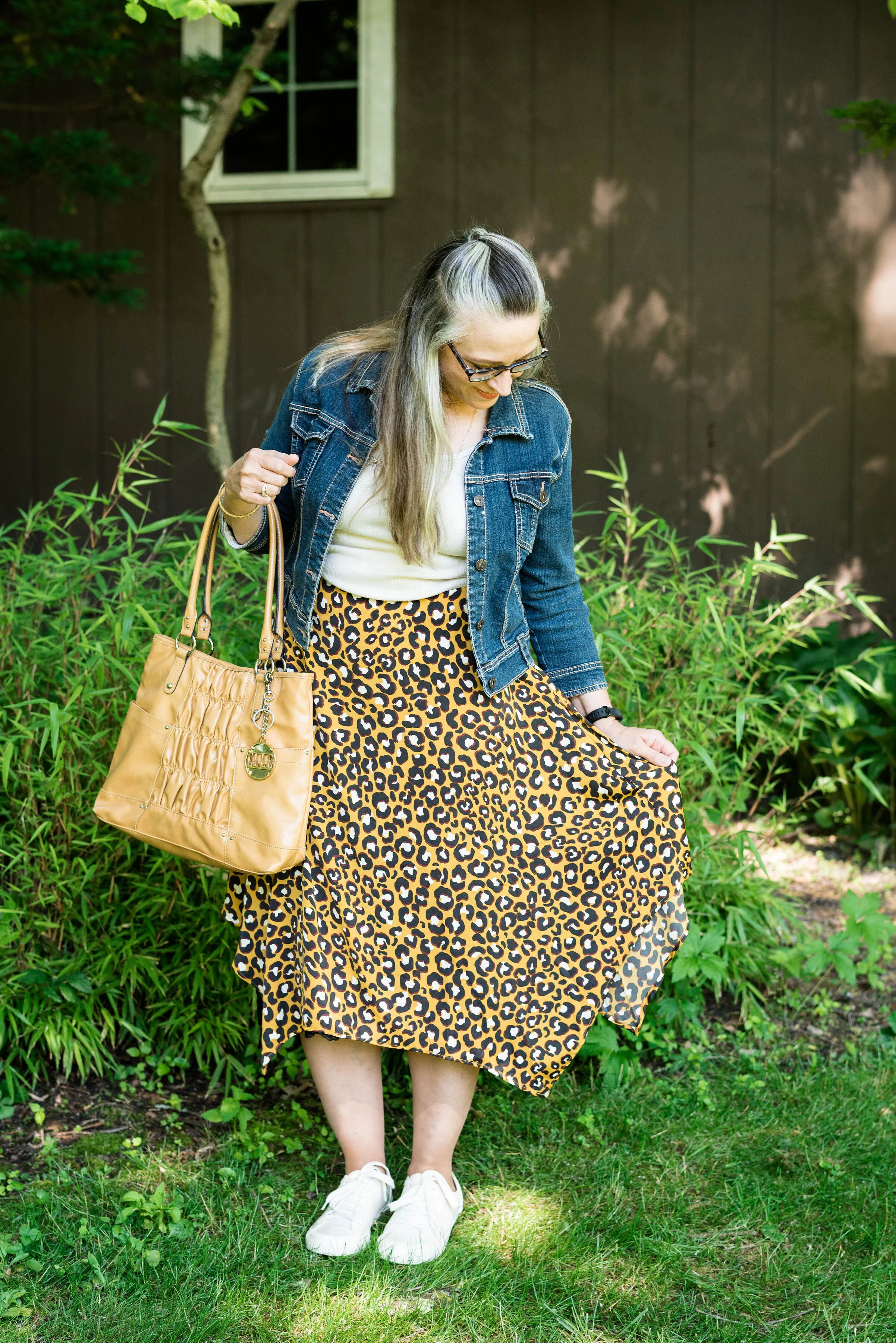 Summer style - leopard skirt - casual