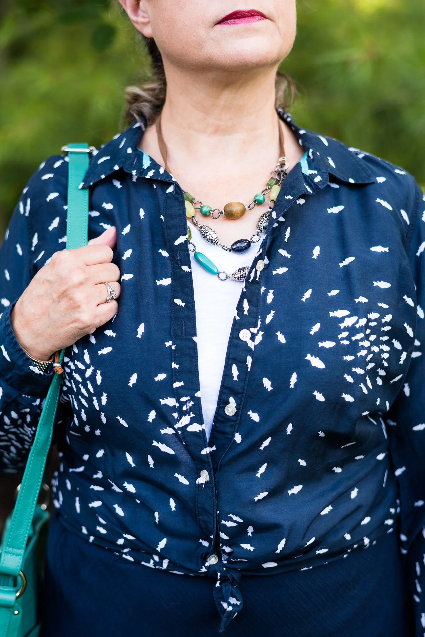 Actual Amy - Navy tiered skirt