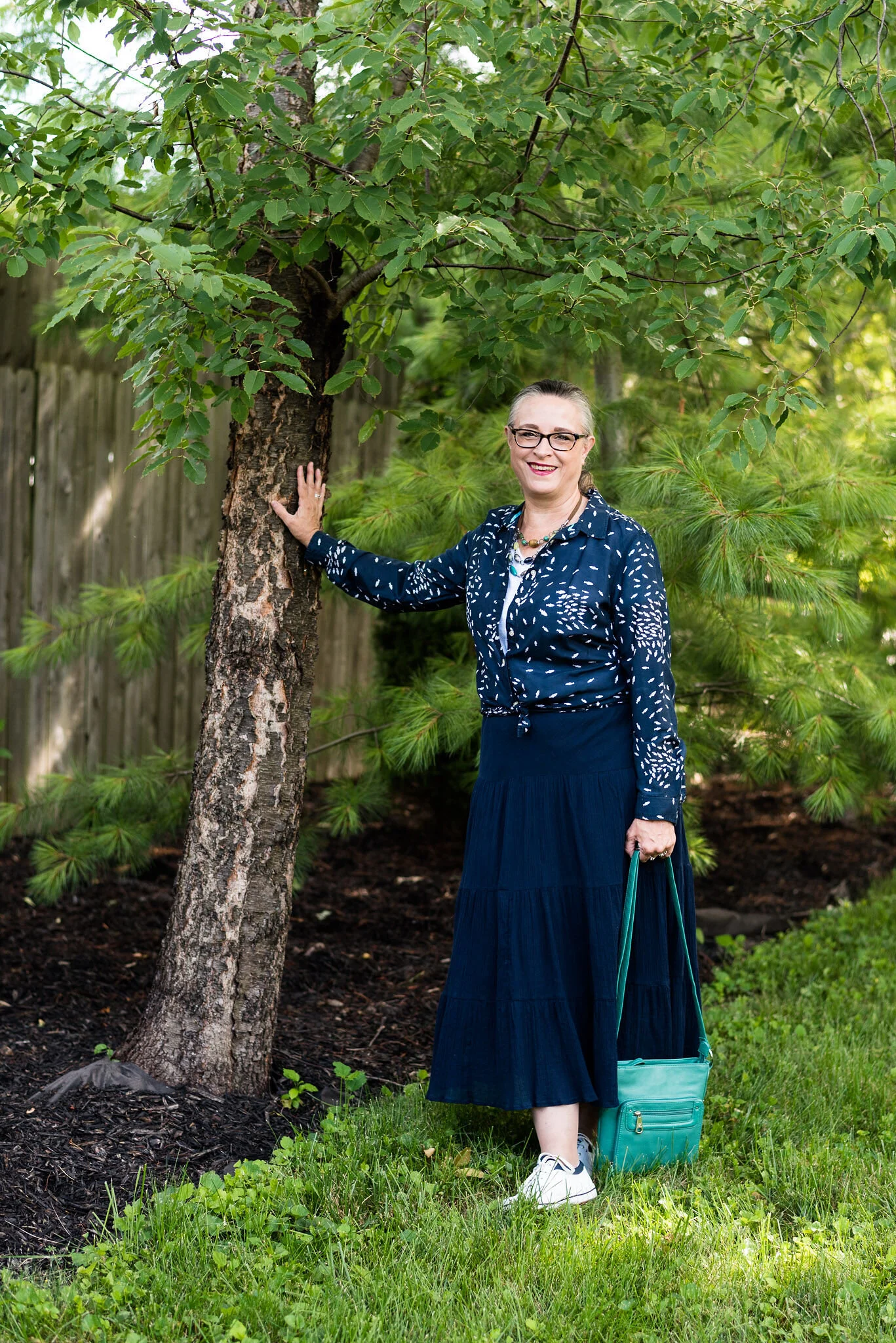Actual Amy - navy tiered skirt