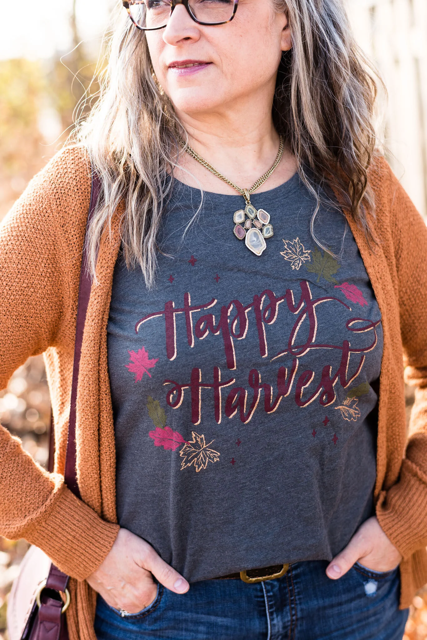 Fall/Thanksgiving - Distressed Jeans and Holiday Tee - Casual