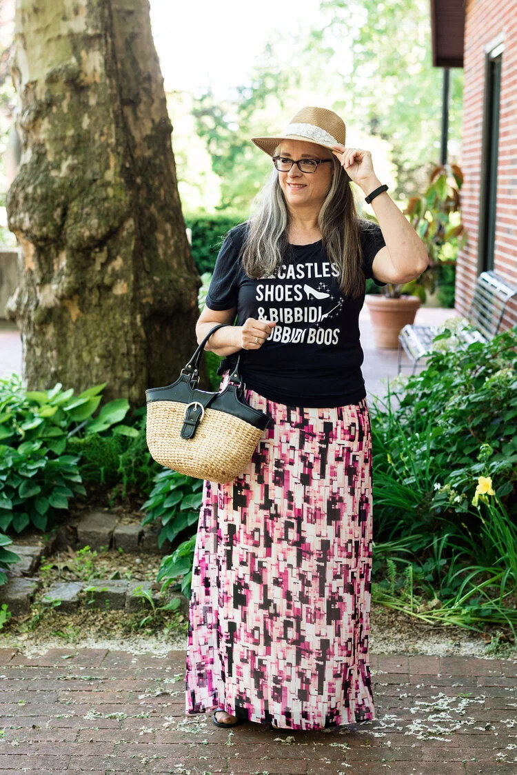 Summer Outfit - Geometric Maxi Dress - Casual