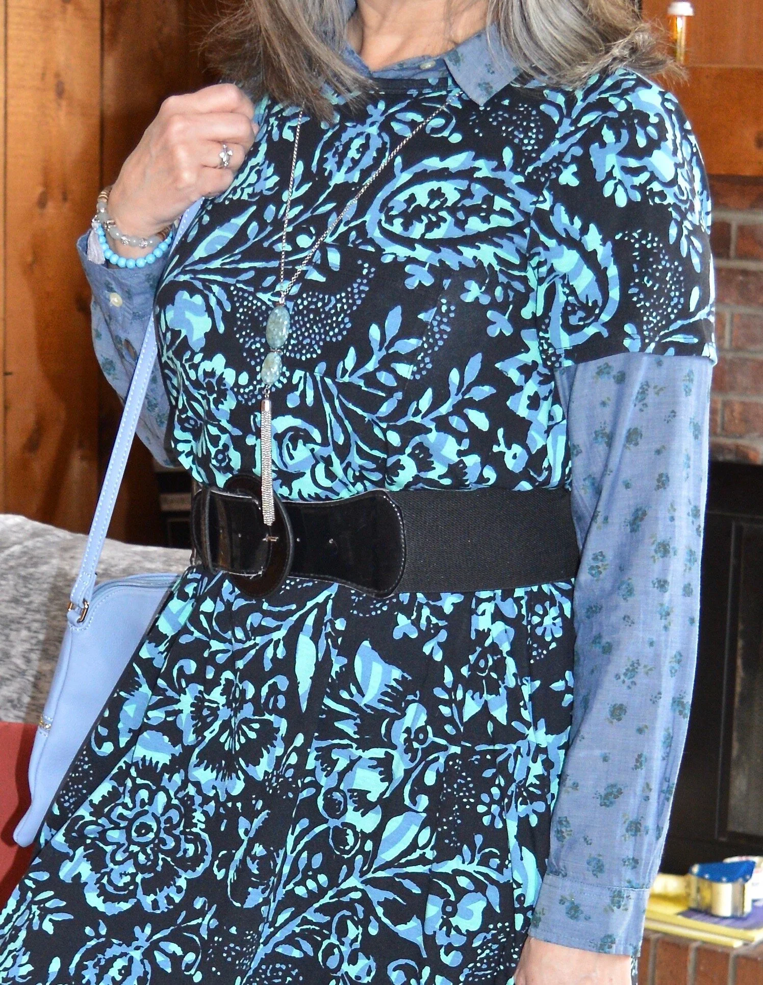 Having fun with layers - Summer dress in winter