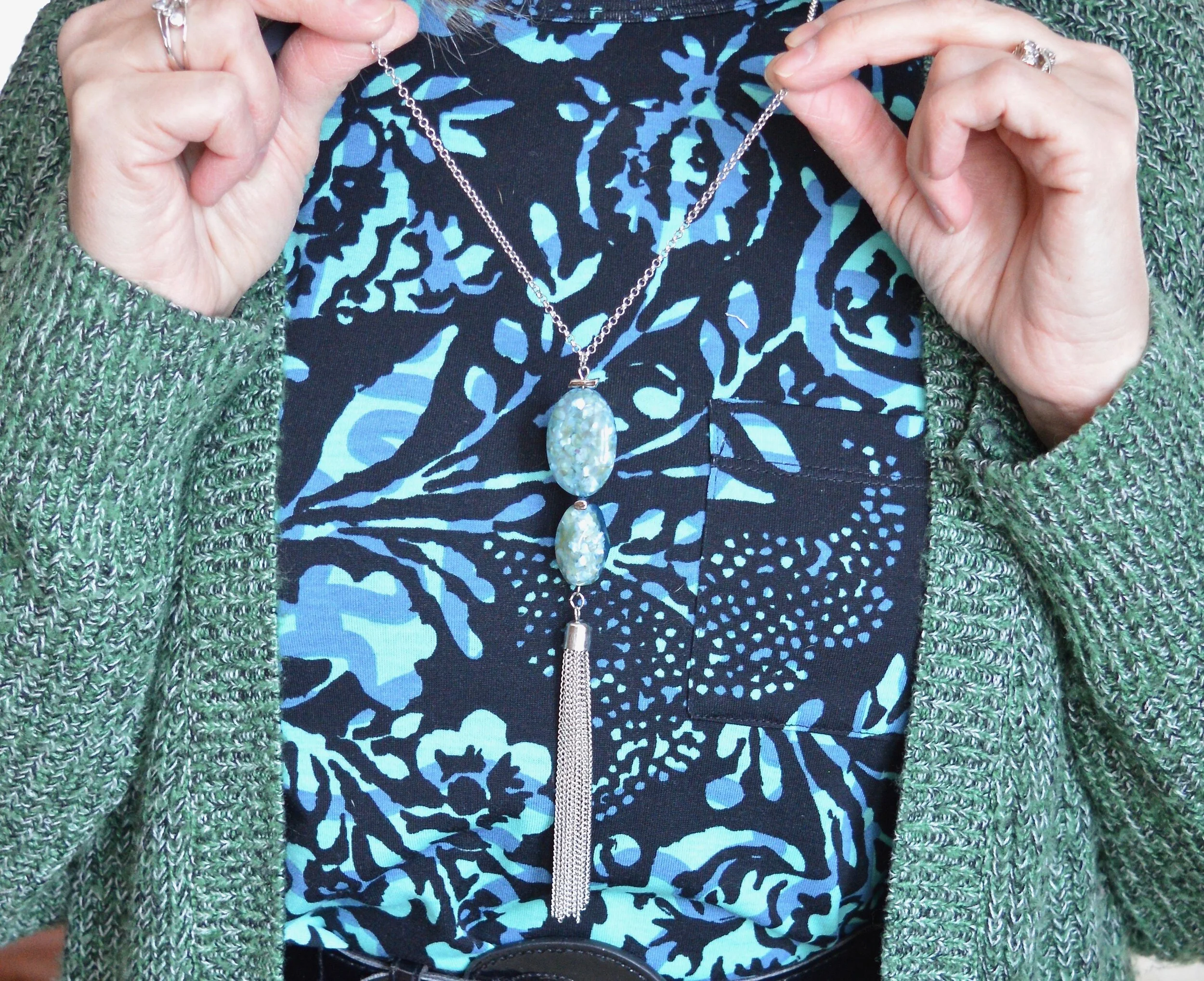 Having fun with layers - summer dress in winter