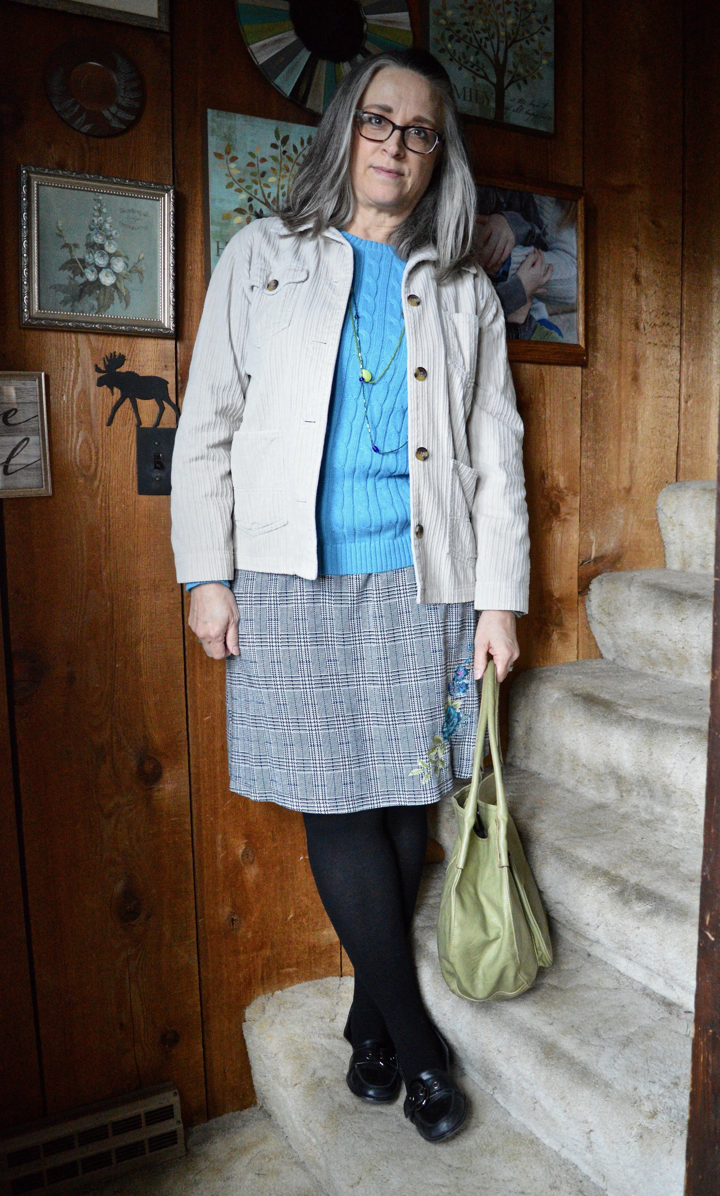 Having fun with layers - plaid skirt