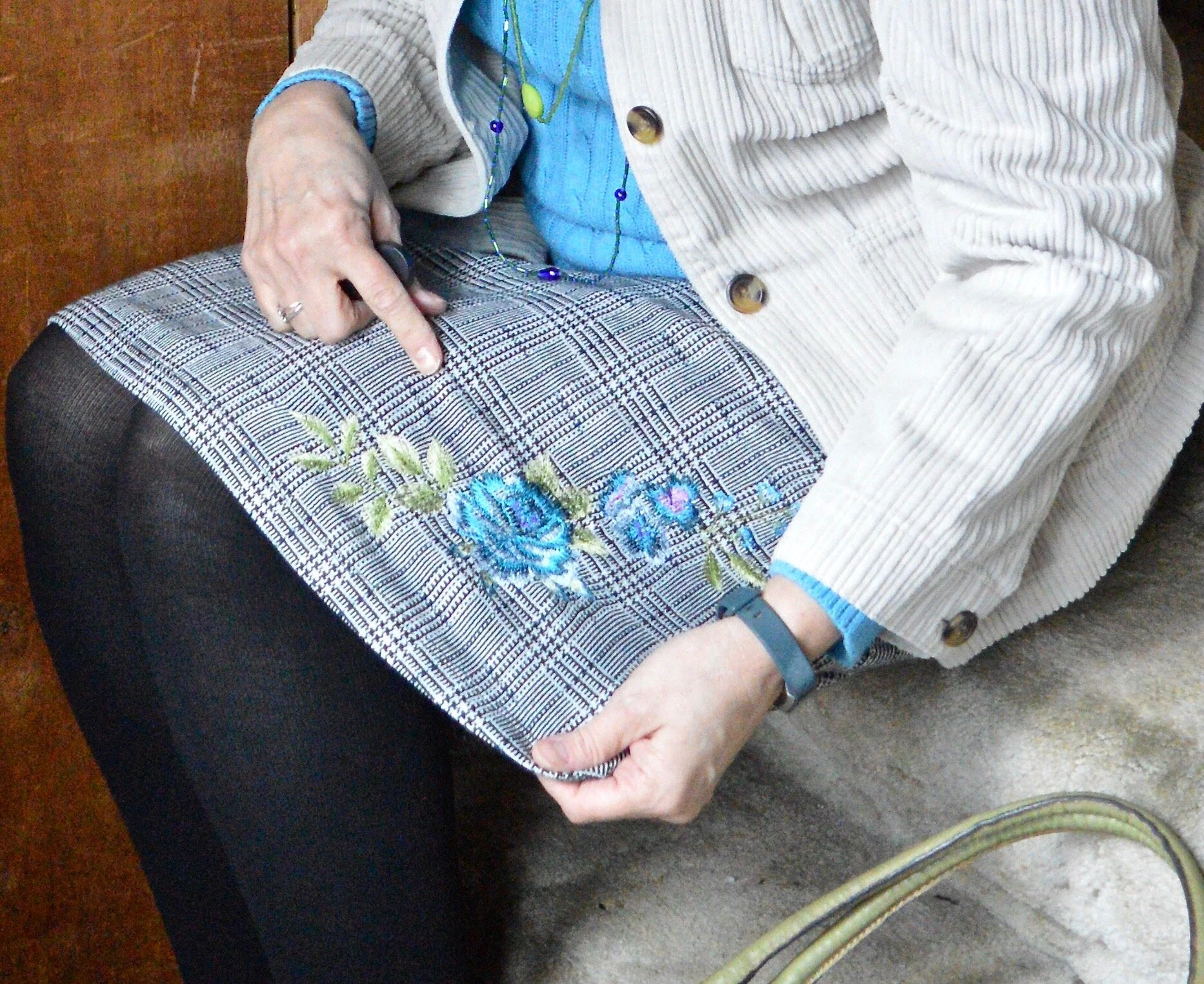 Having fun with layers - plaid skirt