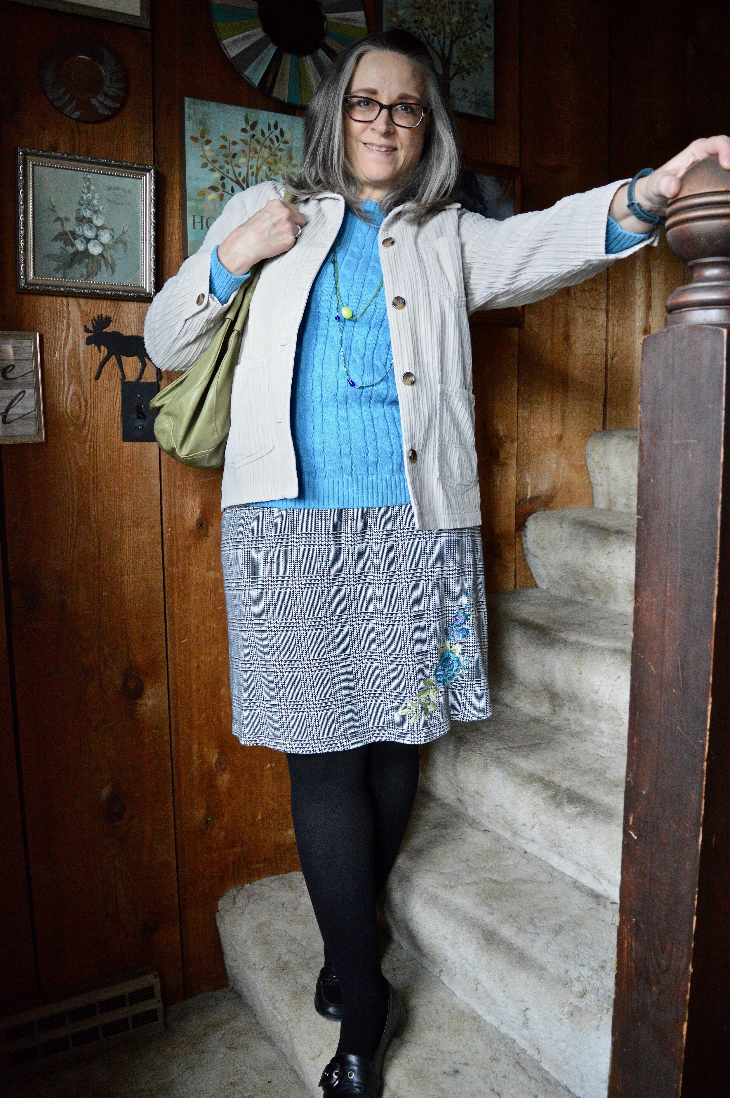 Having fun with layers - plaid skirt