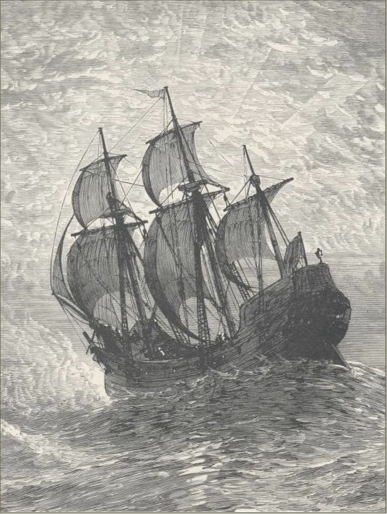 Engraving of the Mayflower