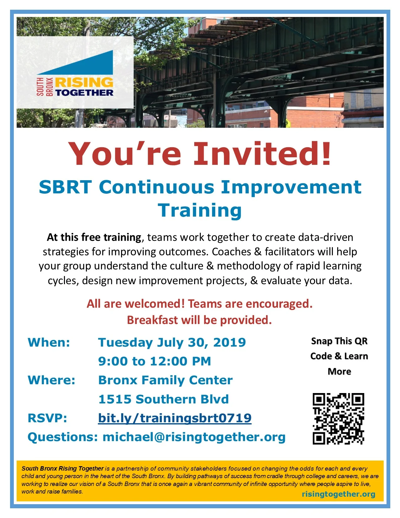 Flyer - SBRT Continuous Improvement Training - Michael Partis.jpg