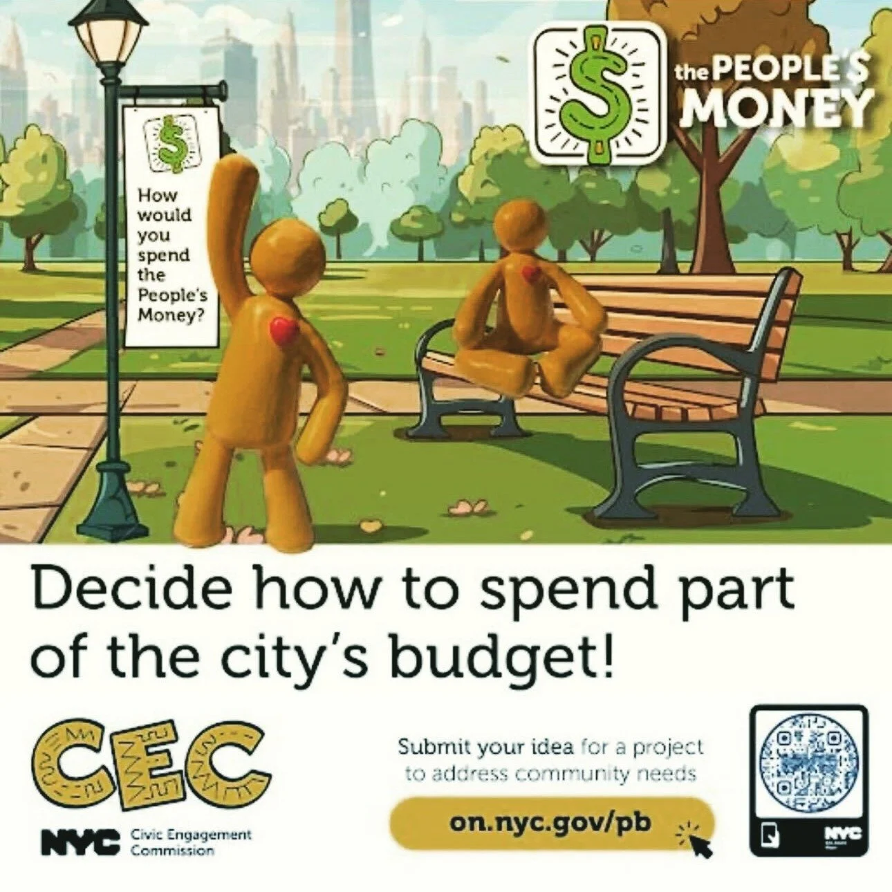 💡 Your voice matters, New York City!
The People&rsquo;s Money is a citywide initiative where New Yorkers help decide how NYC spends part of its city budget to improve communities.

🗓️ Idea submissions open Oct 15, 2025
📍 Open to all New Yorkers ag