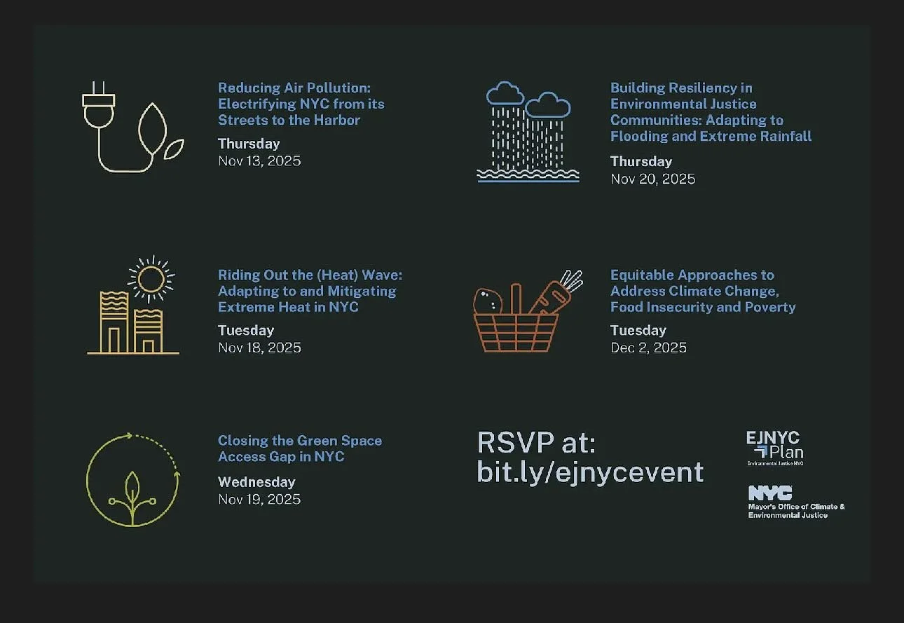 The Mayor&rsquo;s Office of Climate &amp; Environmental Justice is coming to your borough! From the Bronx to Staten Island, we&rsquo;re meeting New Yorkers where they are to talk about polluted air, extreme heat, access to green space, and other chal
