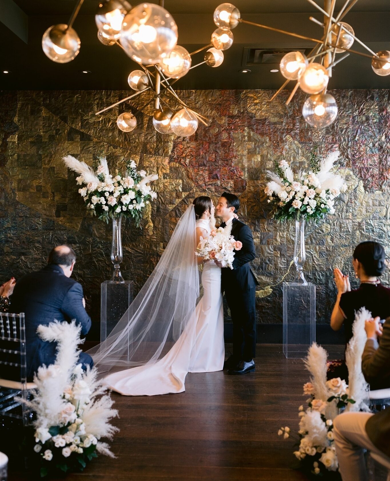 I had so much fun designing this modern boho wedding for B&amp;N. ⁠
⁠
Our bride wanted to incorporate her love for pampas grass and orchids into their wedding day. TaDa! ⁠
⁠
Photography @weddingeditorials ⁠
Florals: @theflower597toronto⁠
Officiant: @