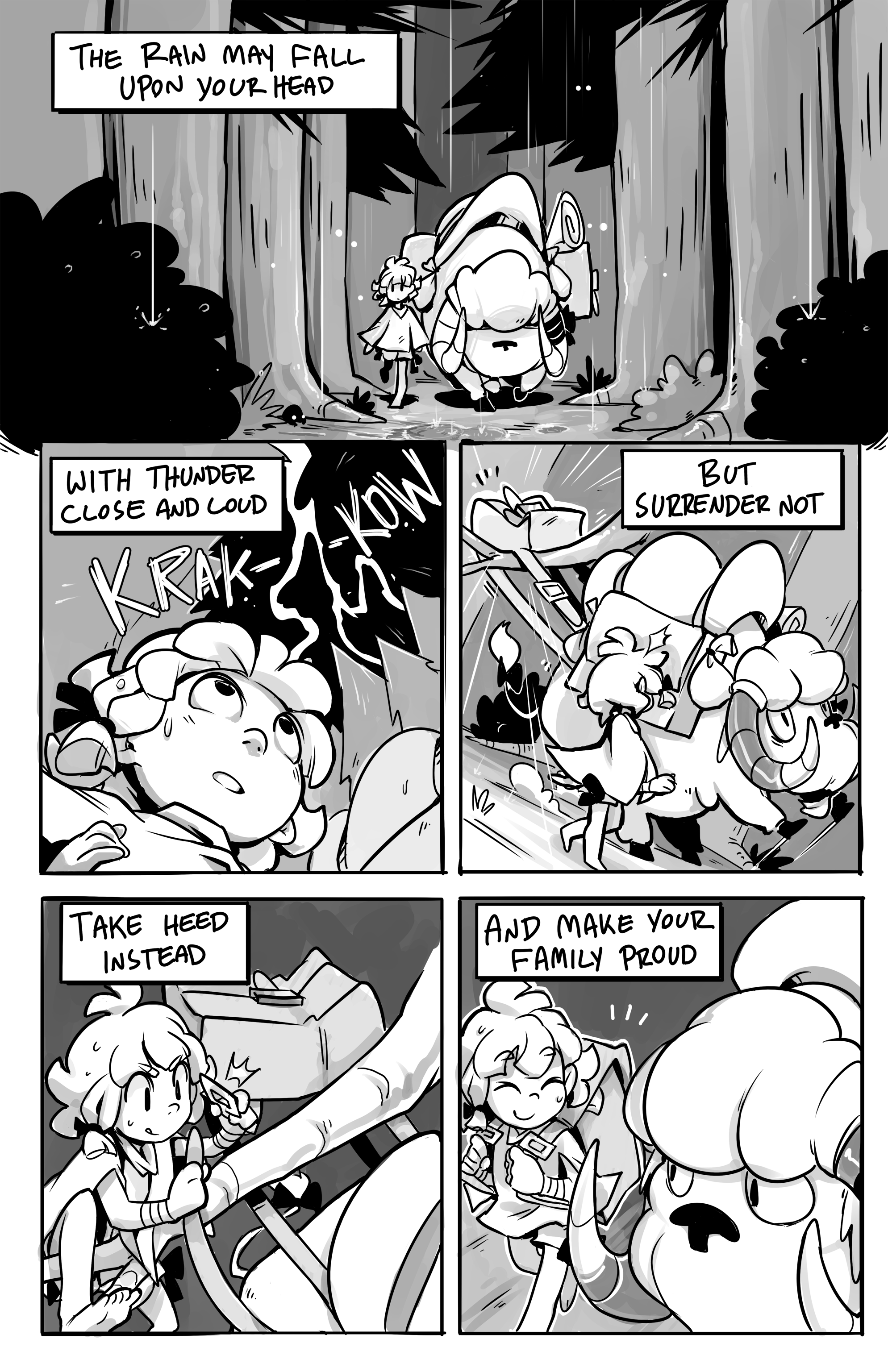 Storyboard, Lines, Lettering for Find the Sky Webcomic