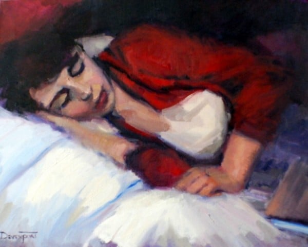 Woman Resting, oil (sold)