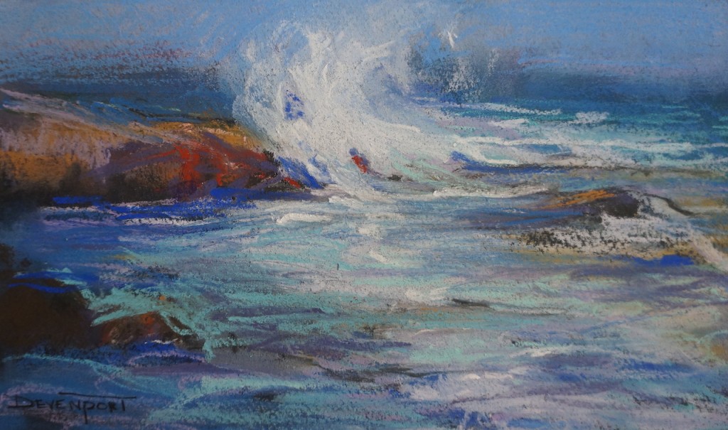 Seventh Wave, pastel (sold)