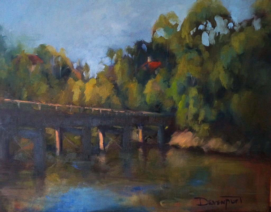 Windsor Bridge, oil (sold)