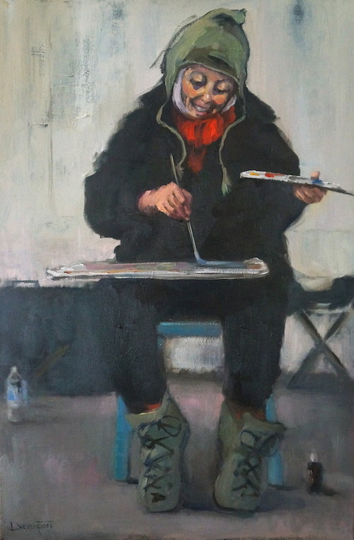 The Happy Painter, oil