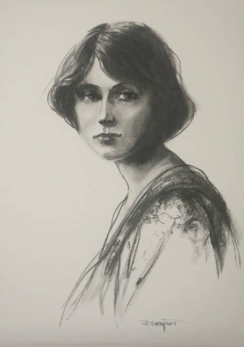 Emma, charcoal