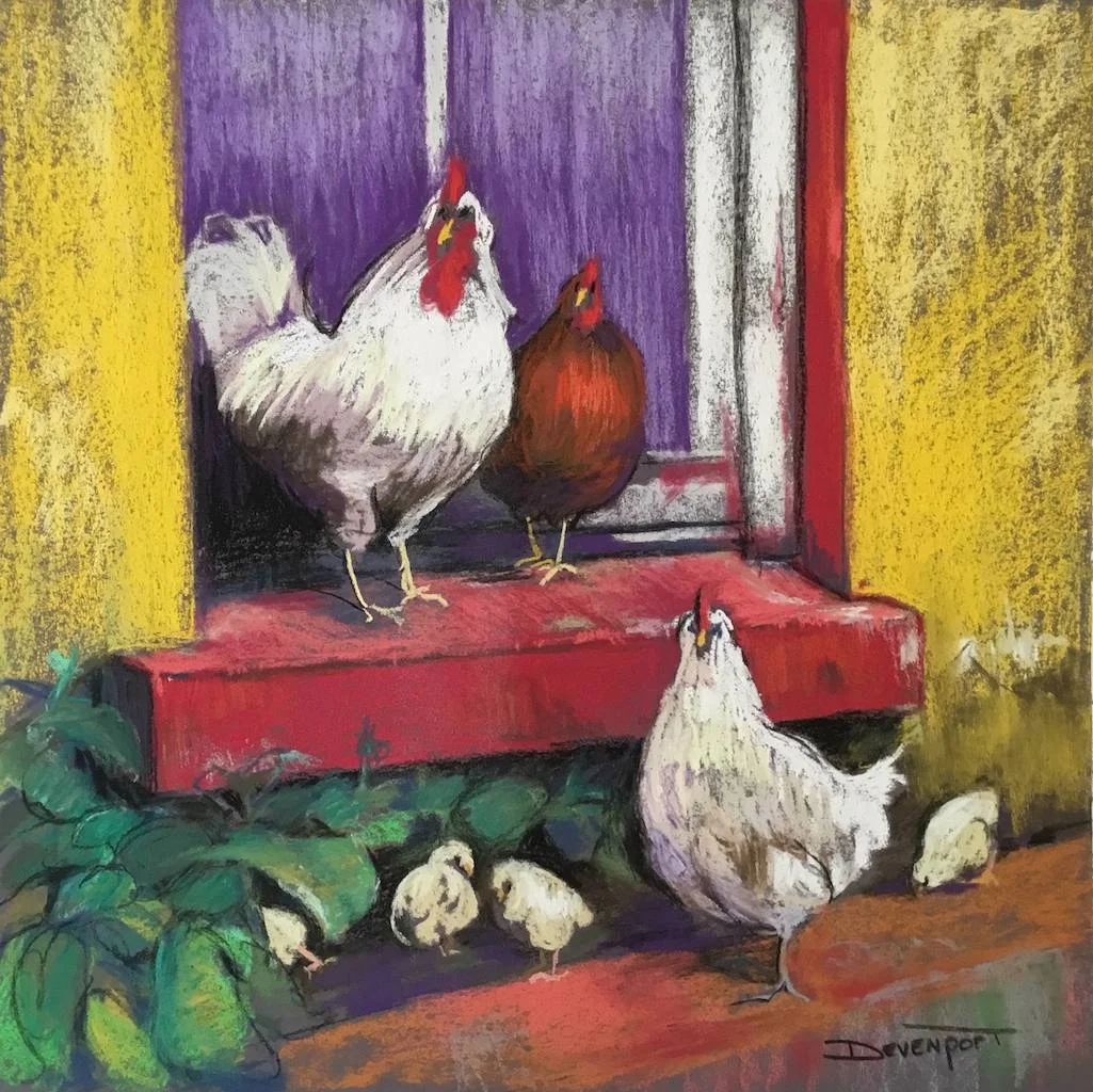Pecking Toms, pastel