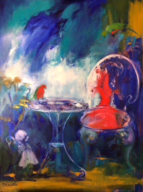 Mum's Garden, oil, 900mm x 1200mm