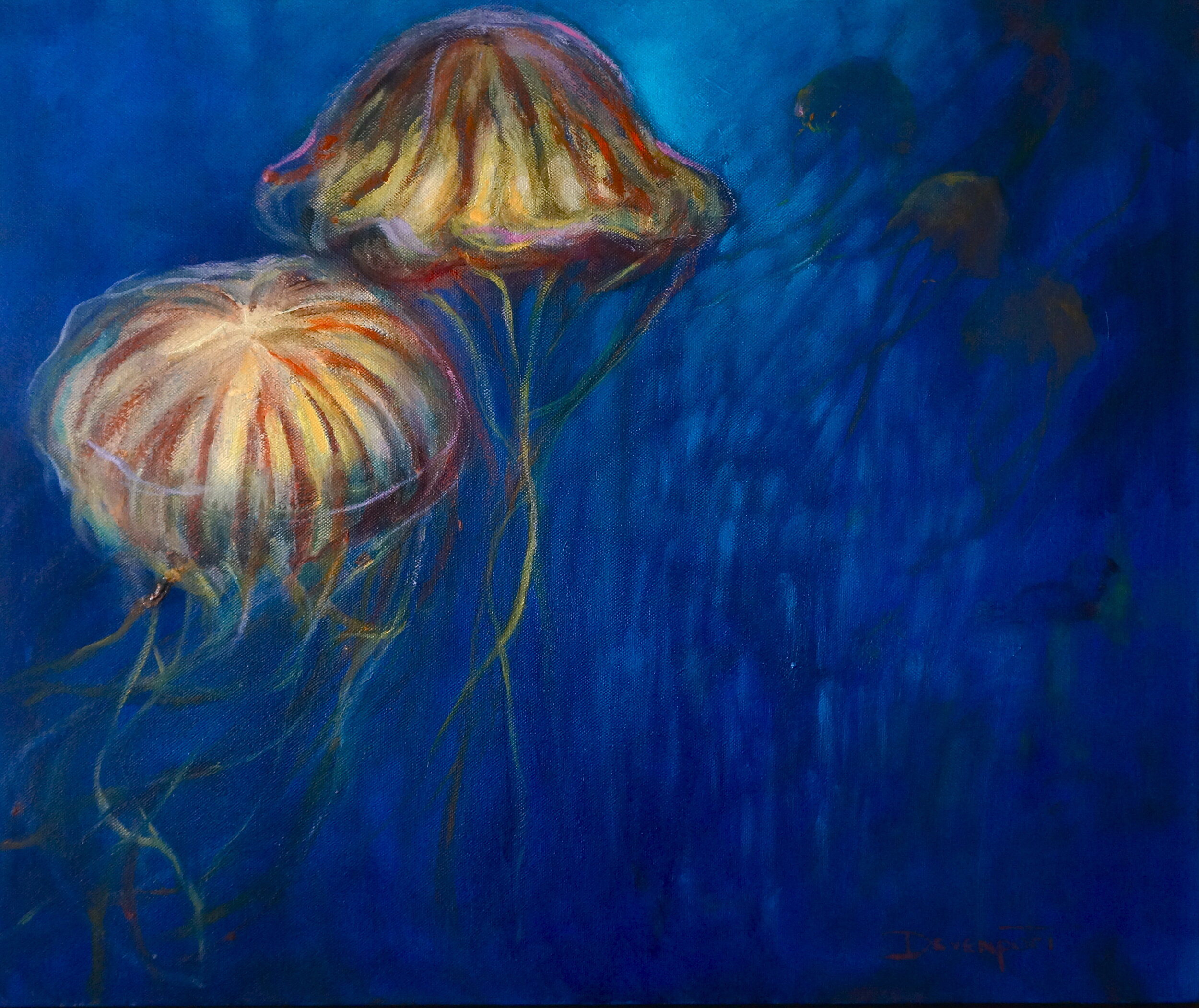 Jellyfish Dance, oil on canvas