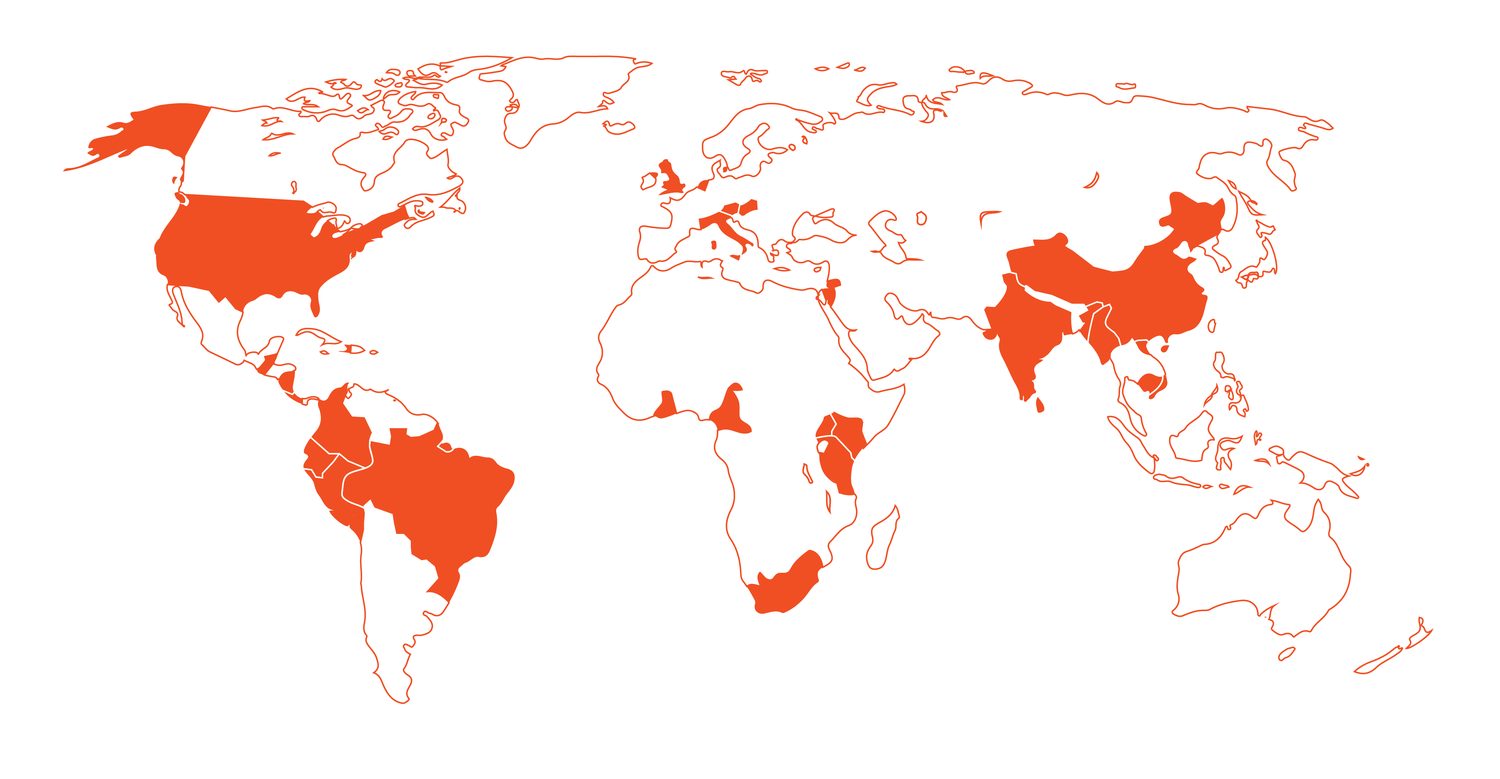 Austria | Belize | Brazil | Cambodia | Cameroon | China | Colombia | Costa Rica | Ecuador | Ghana | Guatemala | Haiti | Hungary | India | Indonesia | Italy | Jordan | Kenya | Myanmar | Netherlands | Nicaragua | Peru | Rwanda | Singapore | South Africa | Sri Lanka | Tanzania | Uganda | United Kingdom | United States | Vietnam