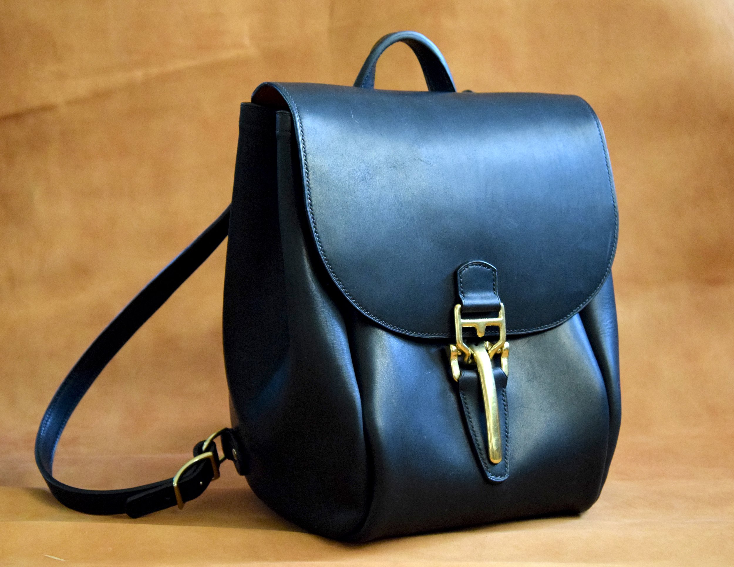 Black Horween Backpack