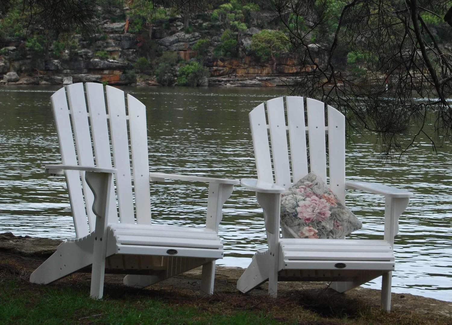 Two Adirondack Chairs