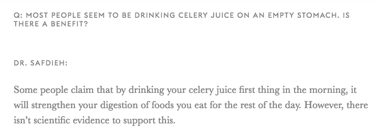 Screenshot from Parsley Health https://www.parsleyhealth.com/blog/benefits-of-celery-juice/