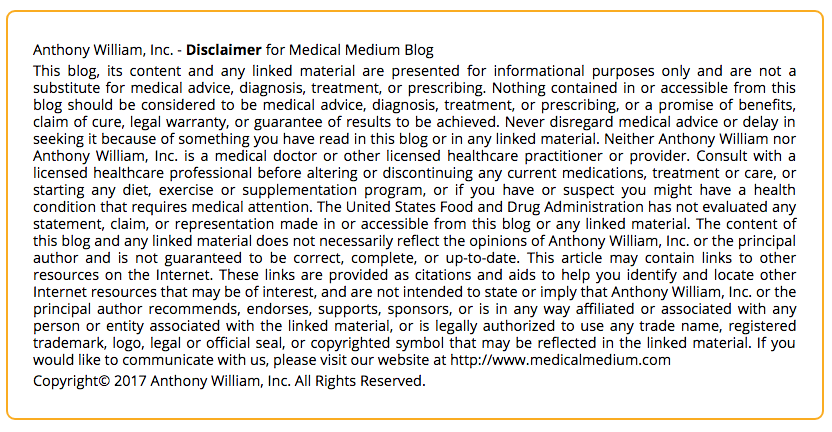 Screenshot from Medical Medium http://www.medicalmedium.com/blog/celery-juice-101