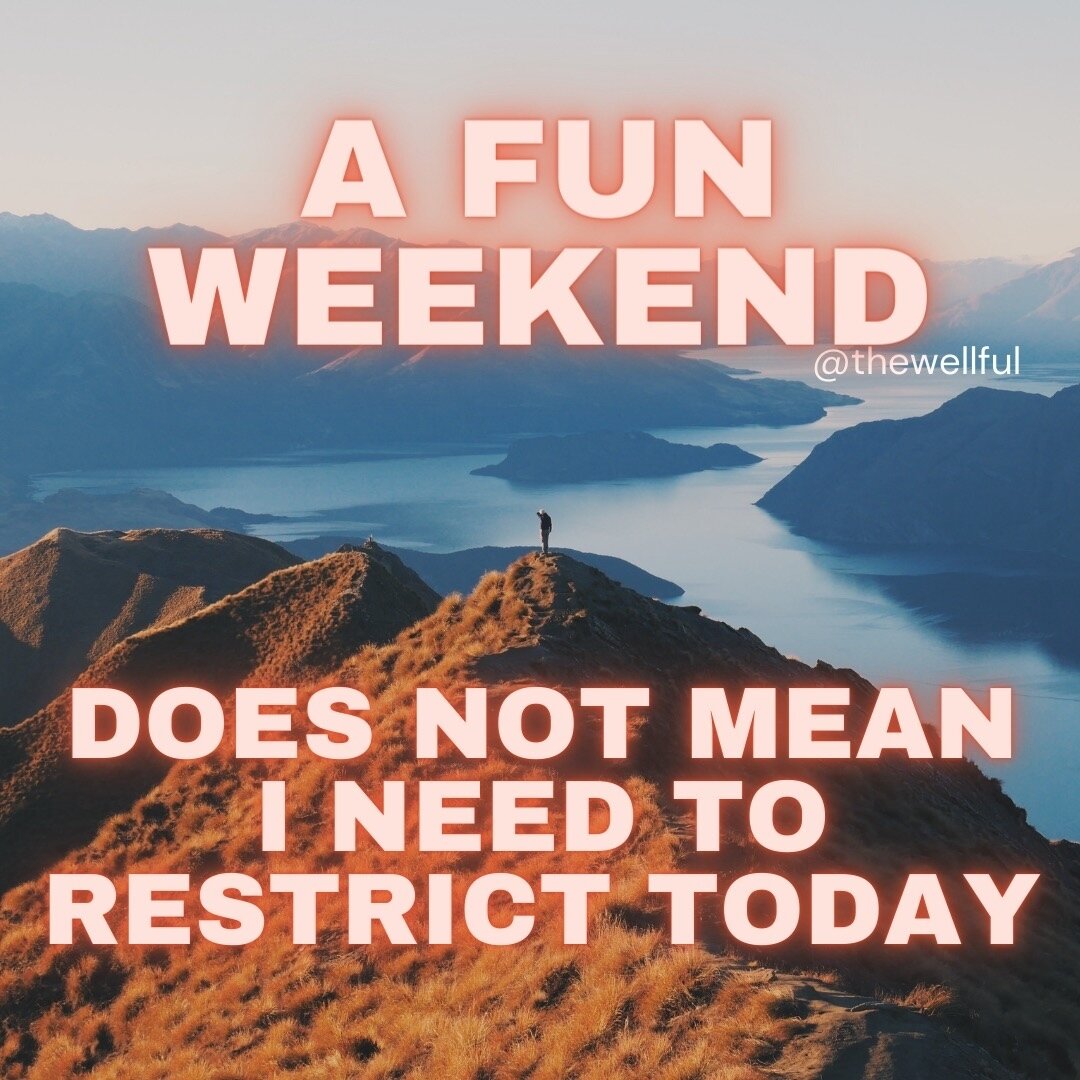 How does seeing photos from a fun weekend or eating differnt foods/amounts than usual impact how you're feeling in your body today? Do you notice an immediate critical dialogue? Do you focus in on certain parts of your body? ⁠
-⁠
Ready for support on