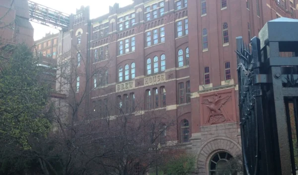 The Brew House was built in 1892 and is still in use today. Buildings all over the complex have the dates they were built as part of the facade.