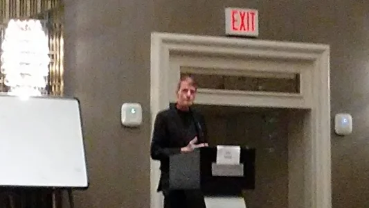 I promise I'll sit closer next year for better pictures of classes and panels. Here's a blurry Lee Child. 