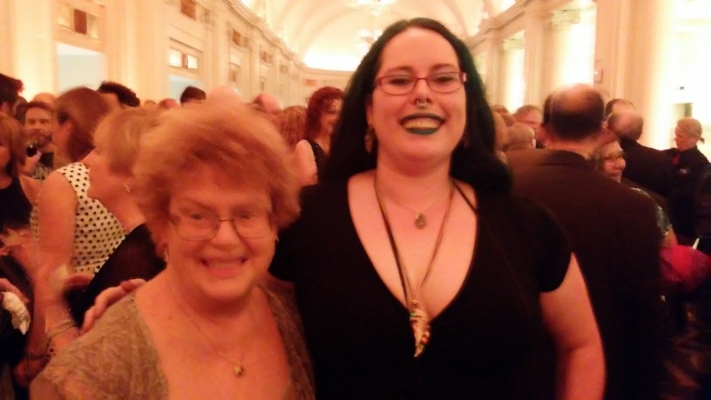 Charlaine Harris isn't actually this blurry in real life. It's just my crappy camera.