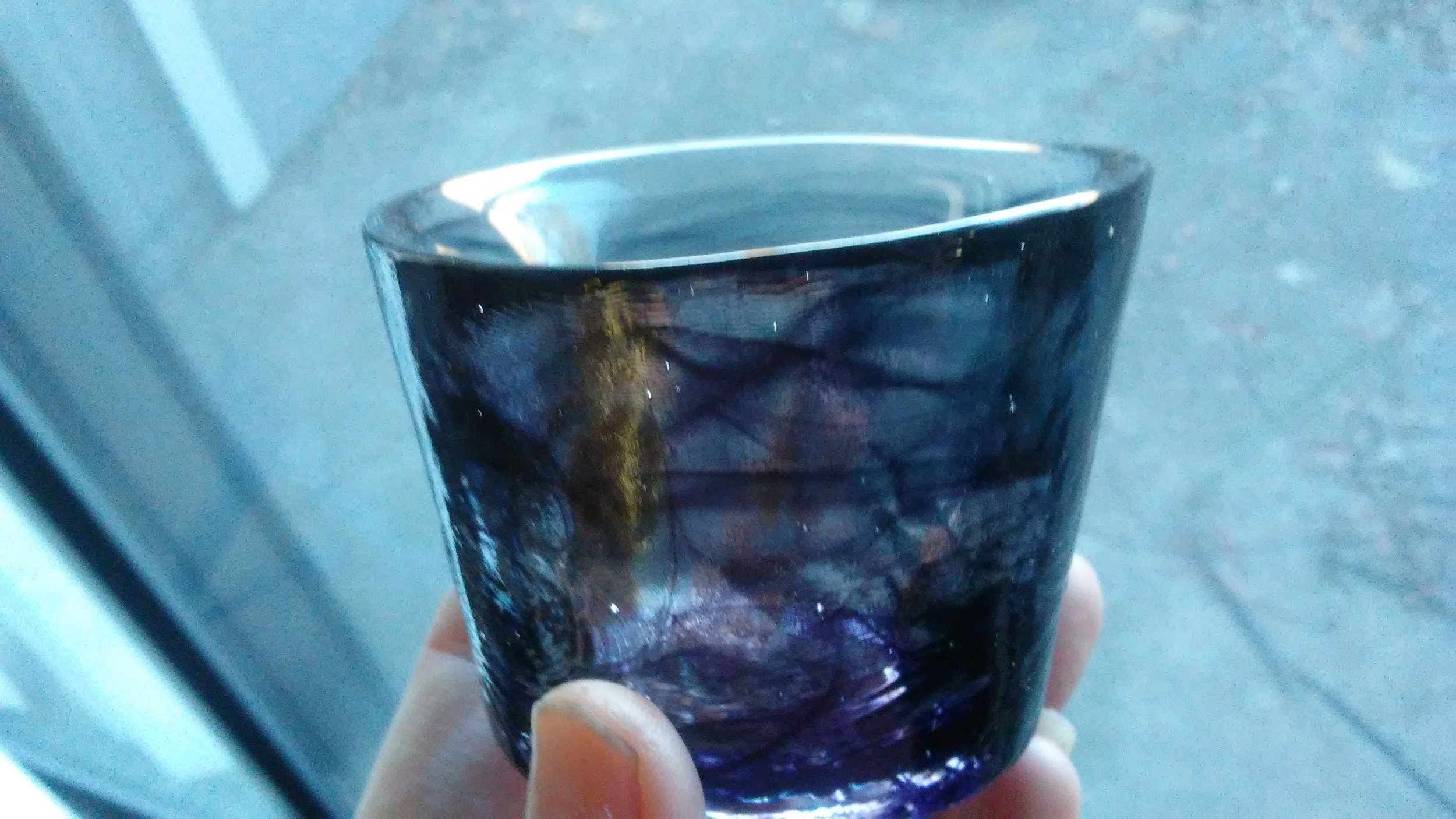 Black swirl Kosta Boda glass