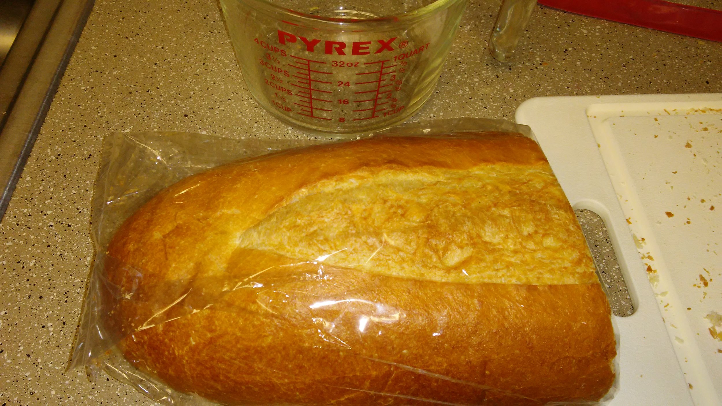 Half-loaf of Italian bread
