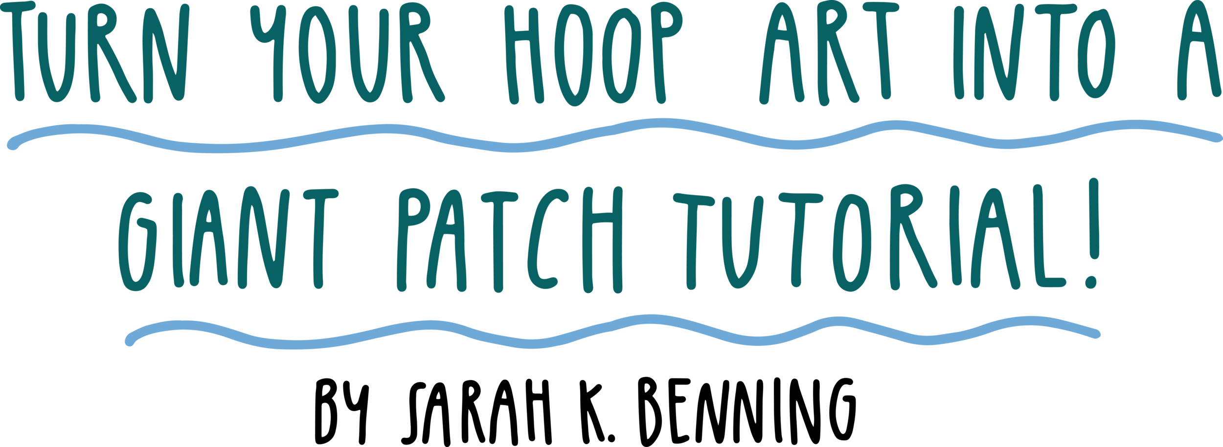 DIY Turn Your Hoop Art Into A Giant Patch Tutorial! — Sarah K. Benning  Contemporary Embroidery