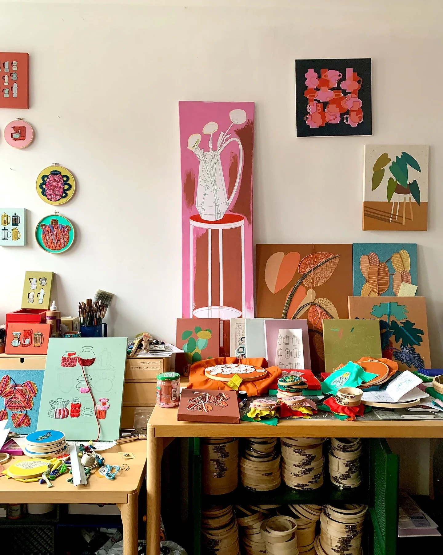 Studio update: threads everywhere, empty coffee mugs everywhere, scissors in mysterious locations. Which can only mean one thing&mdash;holiday market prep is in full swing. Craft + Design in Richmond is less than a week away and I am sprint-stitching