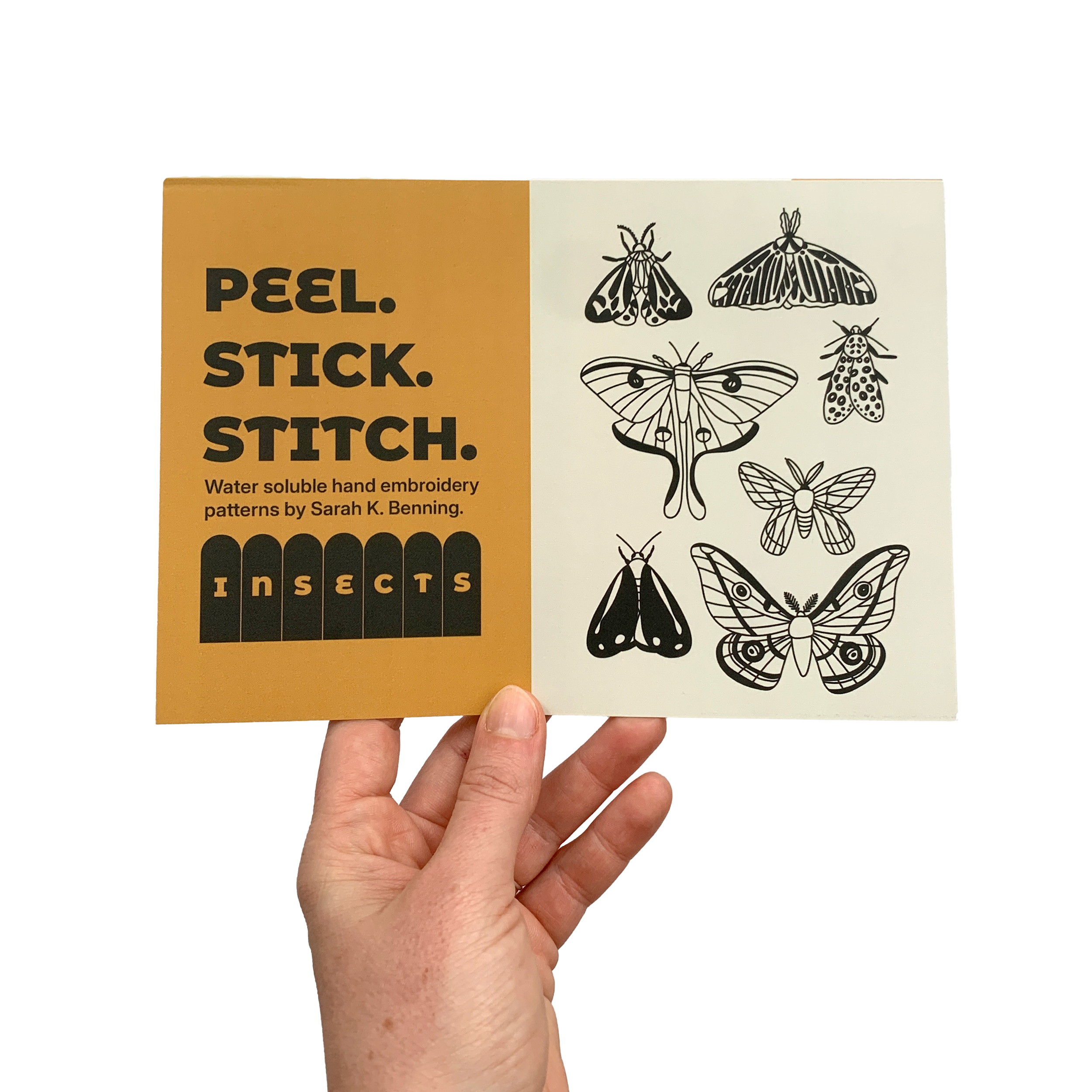 Moths Water-Soluble Embroidery Transfer Pack