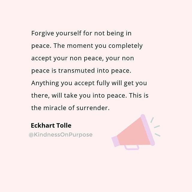 Acceptance is so tricky when things are not going well. It&rsquo;s much easier said than done. To accept what is occurring in the WAY it&rsquo;s occurring is worth doing as it does help us to feel more understanding of what is happening to us. @eckha