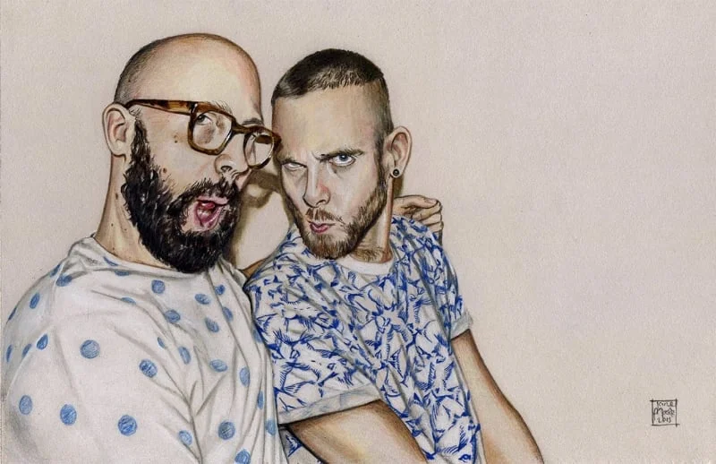 Coloured pencil portrait