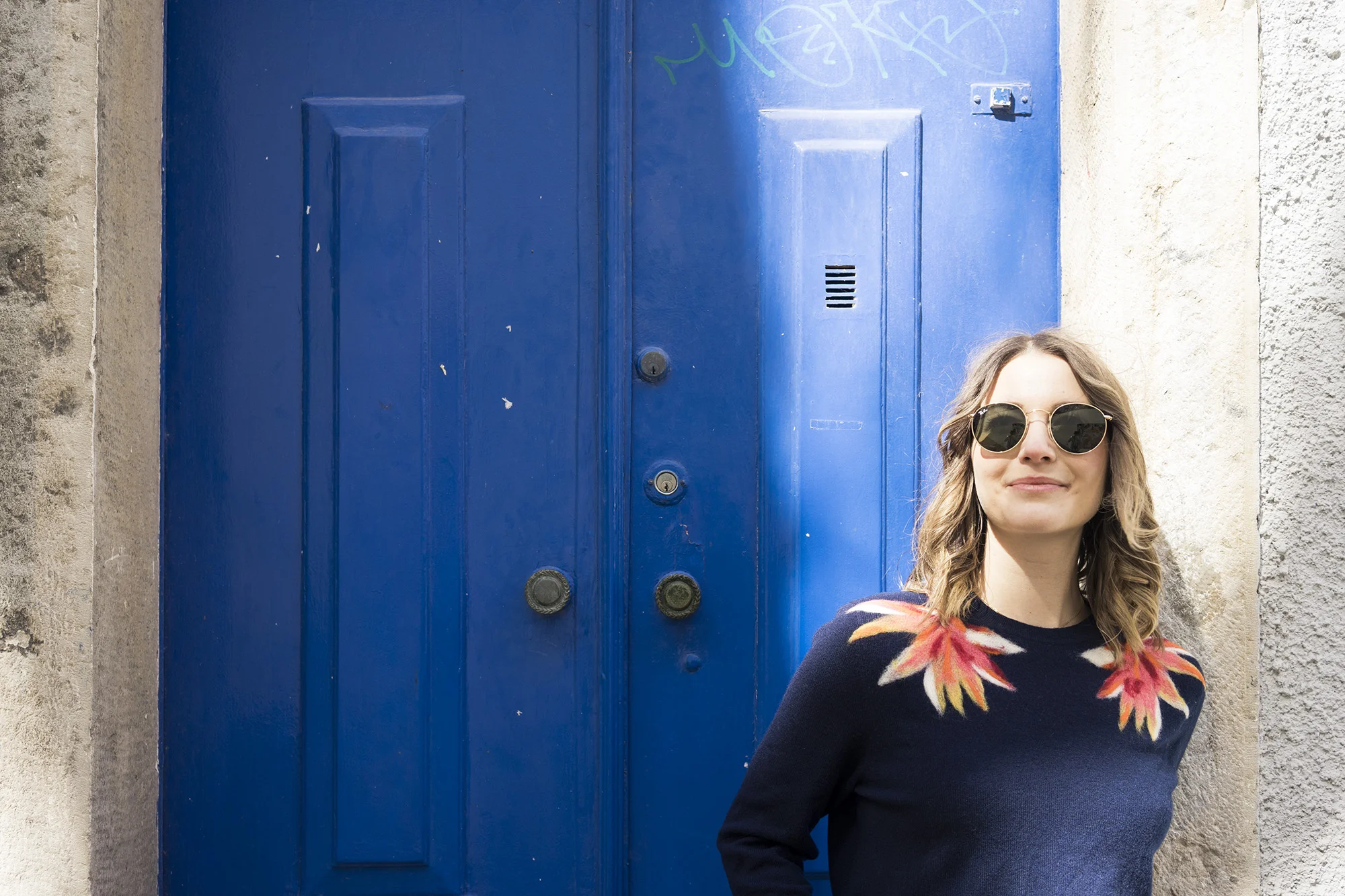 Ray Ban sunglasses&nbsp;//&nbsp;Iris &amp; Ink jumper at The Outnet