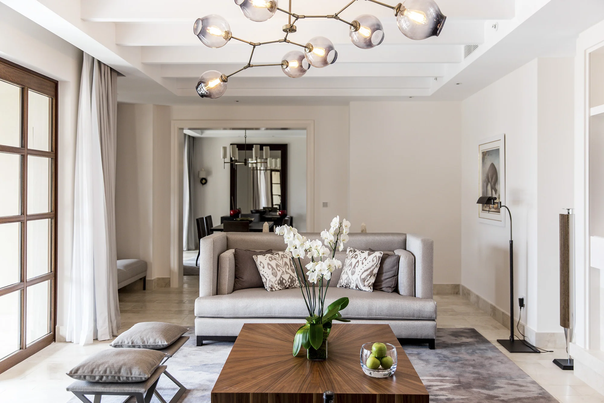 The Presidential Suite living room 